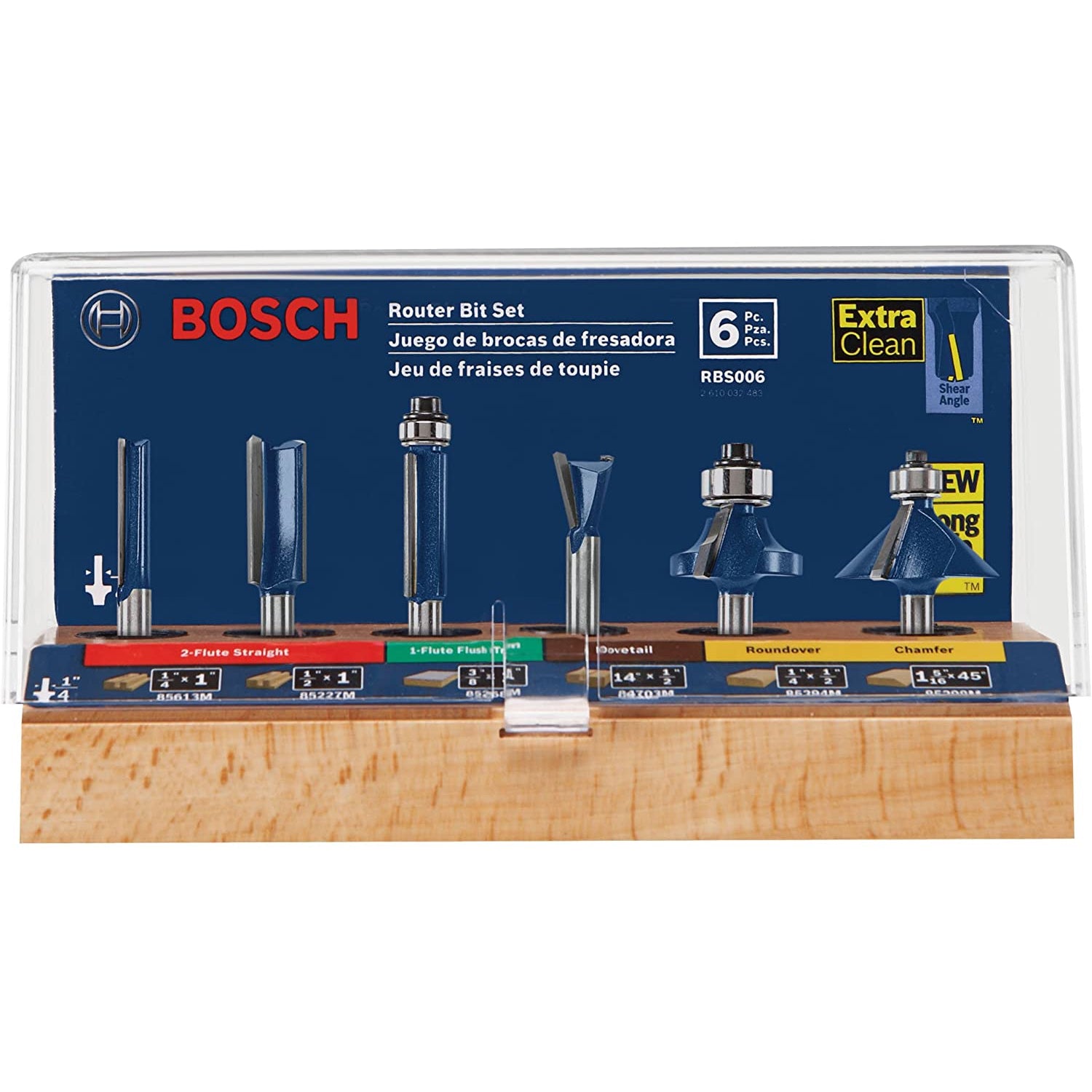 Bosch Universal Shank Carbide Tipped 0.25 Inch Router Bit Set, 6pc (Open Box) - VMInnovations