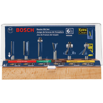 Bosch Universal Shank Carbide Tipped 0.25 Inch Router Bit Set, 6pc (Open Box) - VMInnovations