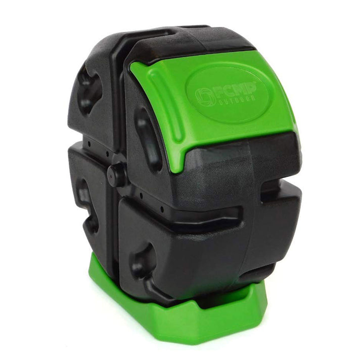 FCMP Outdoor Half Size 19 Gallon Rolling Composter Tumbler Bin, Green (Open Box) - VMInnovations