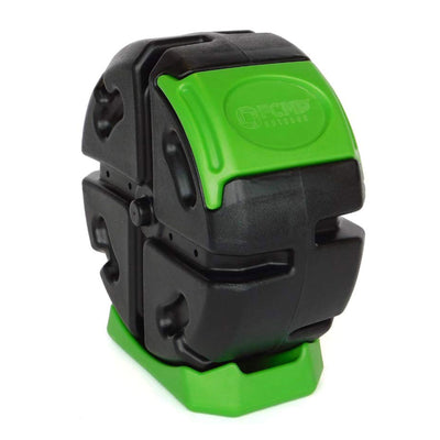 FCMP Outdoor Half Size 19 Gallon Plastic Rolling Composter Tumbler Bin, Green - VMInnovations