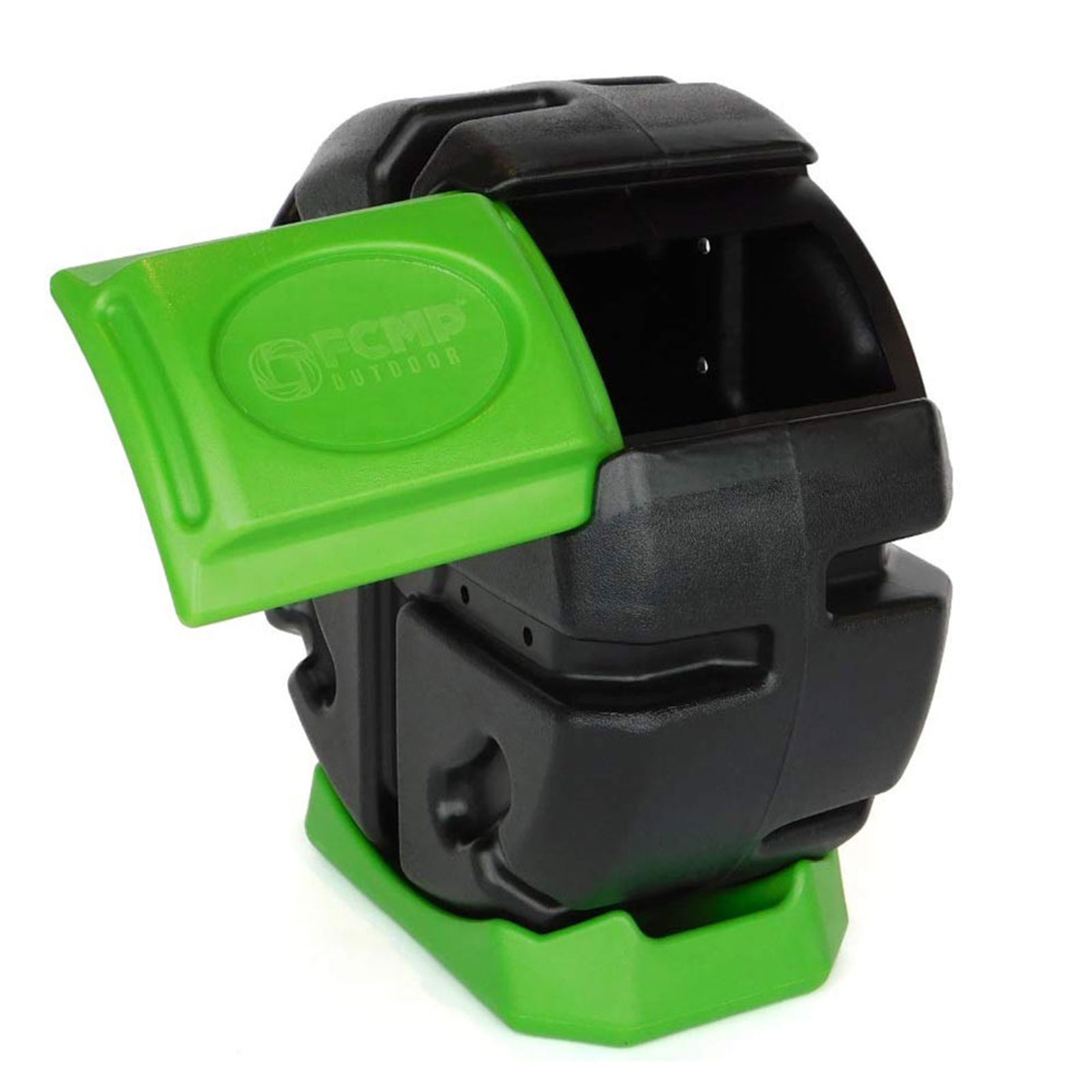 FCMP Outdoor Half Size 19 Gallon Rolling Composter Tumbler Bin, Green (Open Box) - VMInnovations