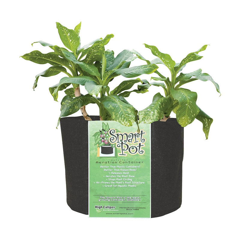 Smart Pot 30 Gallon Fabric Dirt Planter Flower Pot Soft Sided Container, Black