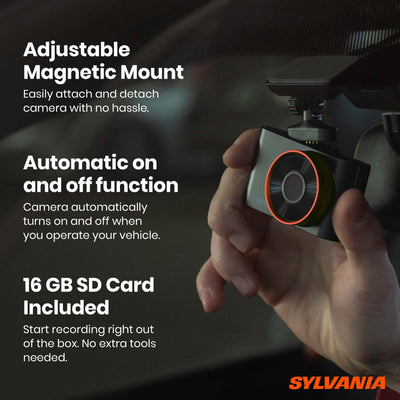 Sylvania Roadsight Basic Dash Camera w/ 130 Degree View & Hit Detection (Used)