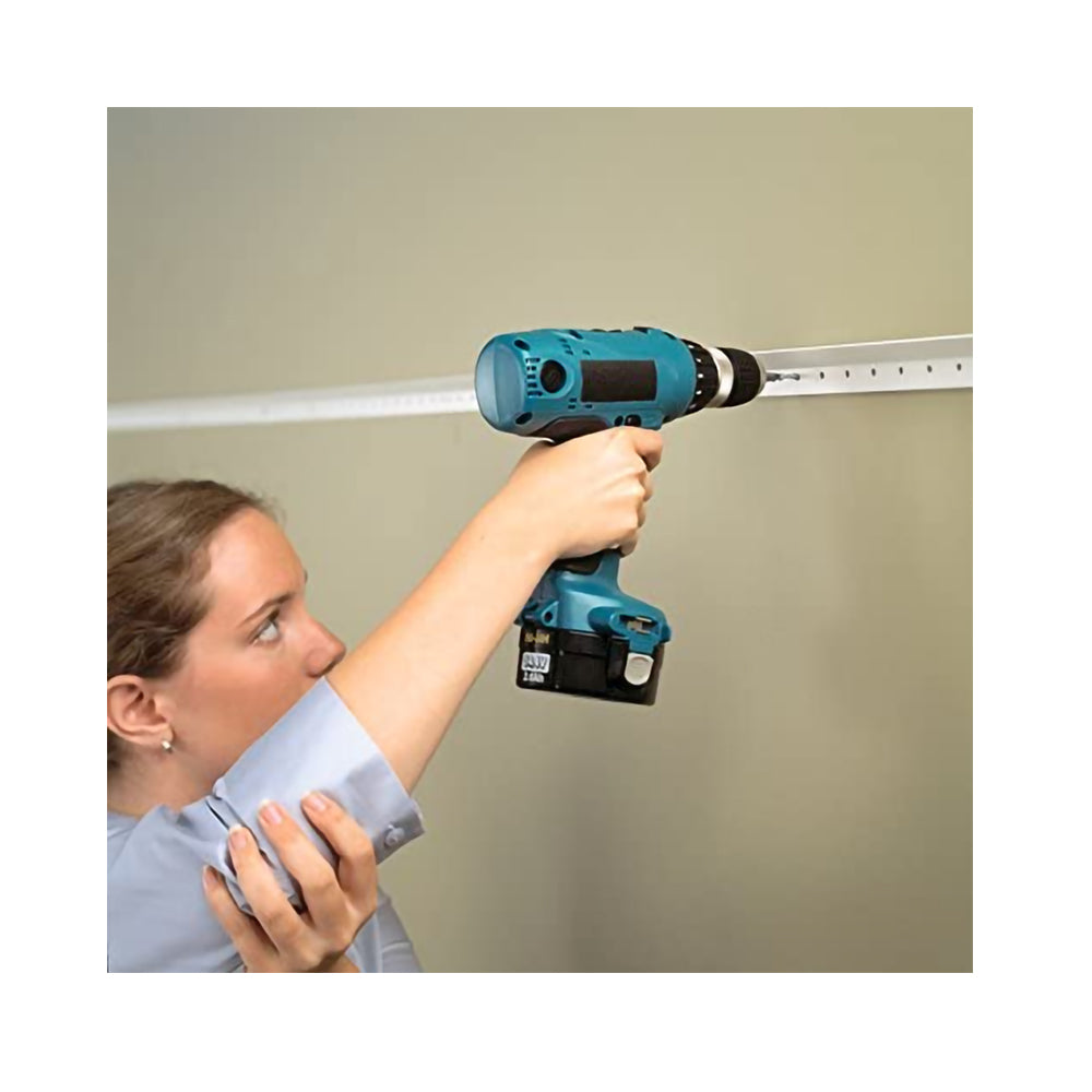 Easy Track RE1096 96 Inch Vinyl Coated Steel Wall Mounted Closet Storage Rail (Open Box)