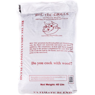 Rec Tec 40Lb Bag Grills Ultimate Premium Hardwood Grilling Pellet Blend (2 Pack)