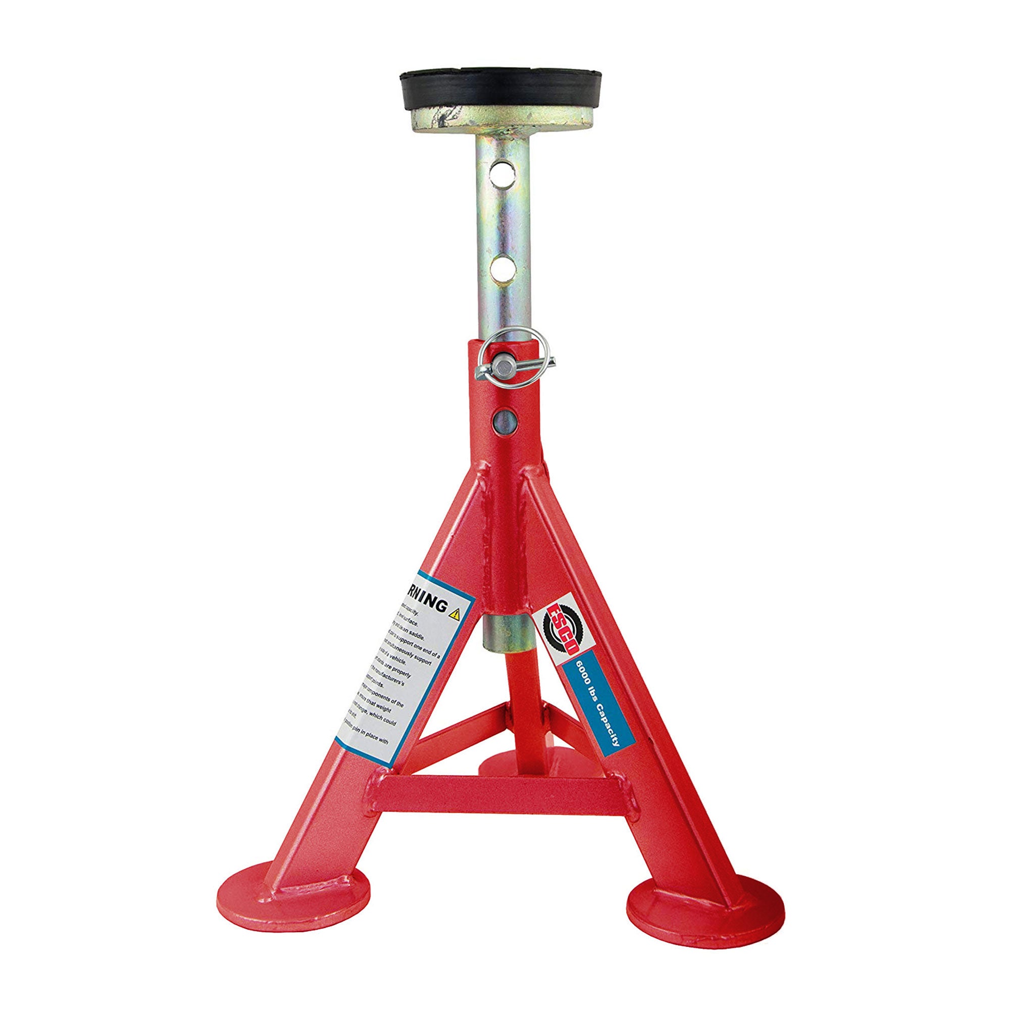 Esco 3 Ton Adjustable Performance Jack Stand w/ Removable Rubber Top, Red (Used)