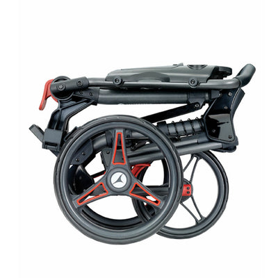Motocaddy Cube 3 Wheel Foldable Golf Push Caddy with Golf Club Bag, Fuchsia