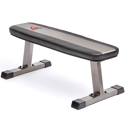 Reebok Home Gym Exercise Equipment Workout Weight Training Flat Bench (Open Box)