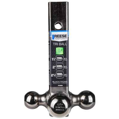 Reese Towpower Universal Vehicle Triple Ball Tow Mount, Black (Open Box) - VMInnovations