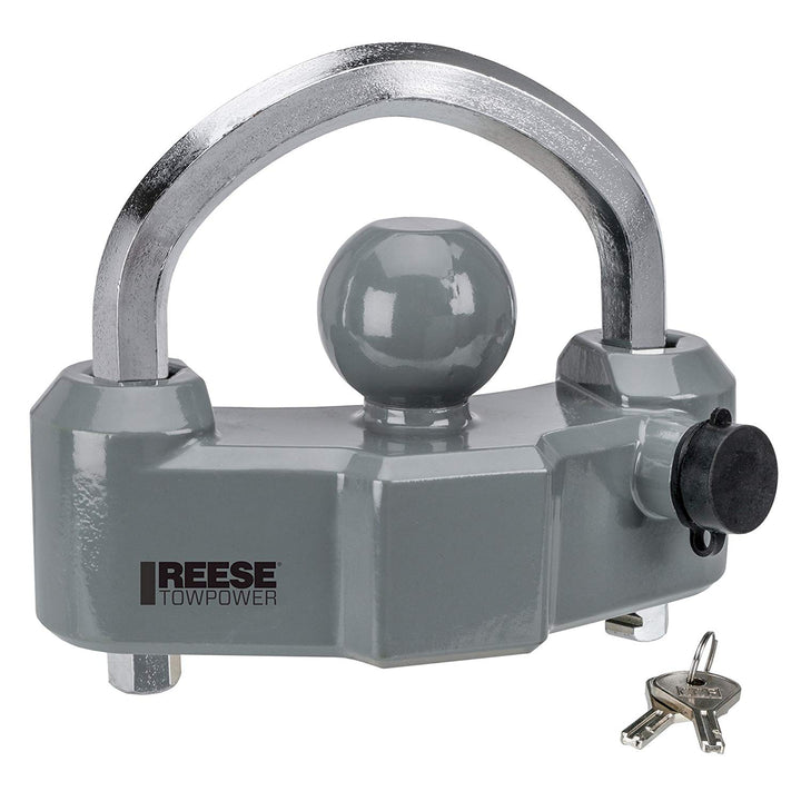 Reese 7088300 Heavy-Duty Universal Theft-Proof Trailer Coupler Lock with 2 Keys