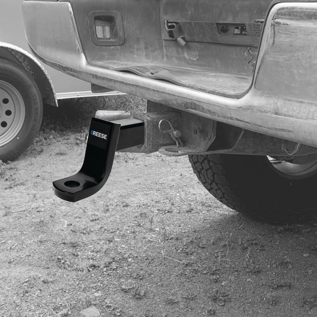 REESE Trailer Hitch Ball Mount, Fits 2.5" Receiver, 5" Drop, 13,000 lbs, Black - VMInnovations