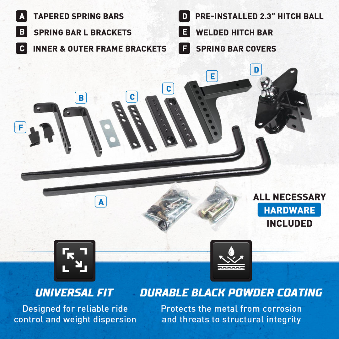 Reese Towpower 49913 Steel Pro Round Bar Universal Fit Weight Distributing Kit