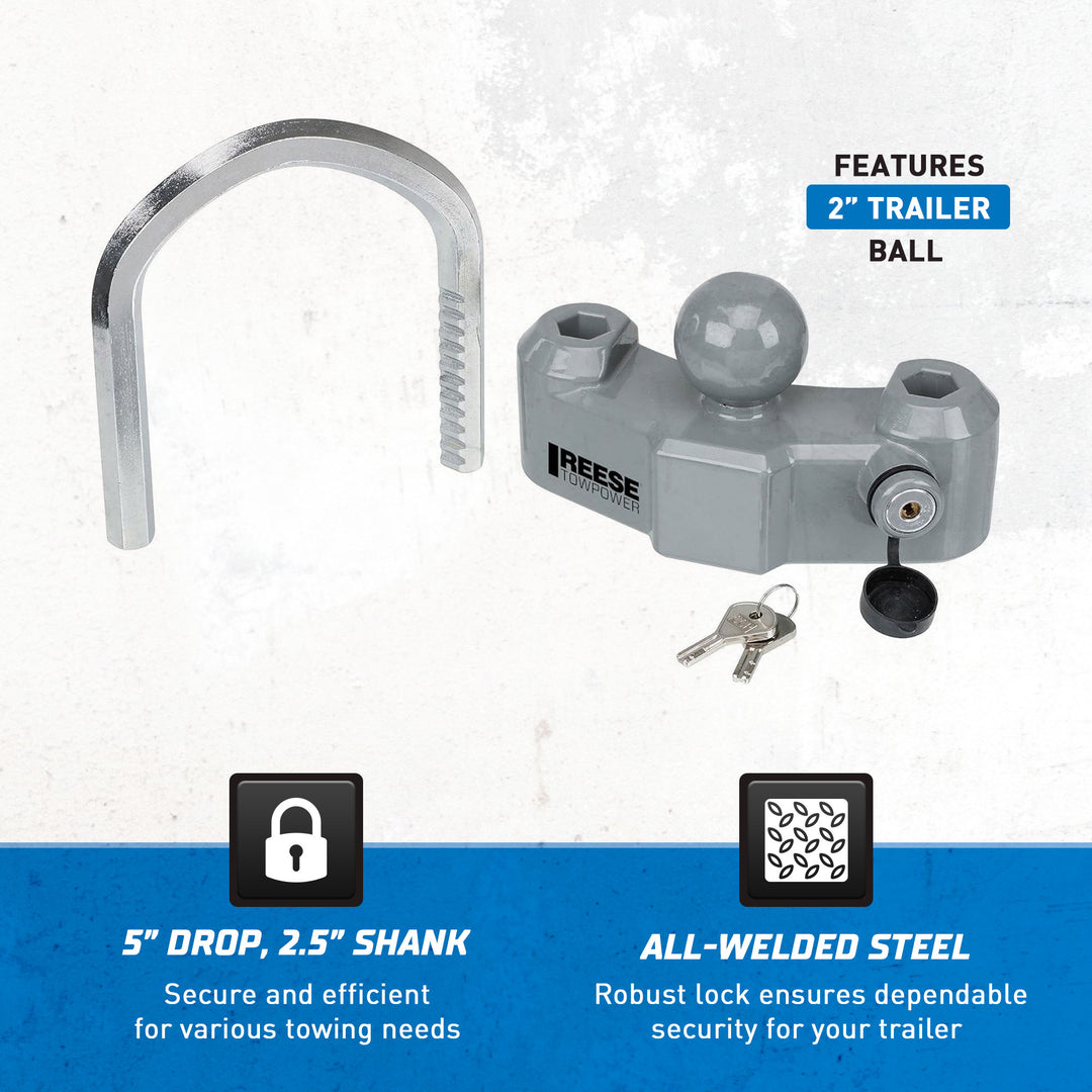 Reese Towpower Trailer Coupler Lock with Universal Fit (Open Box)