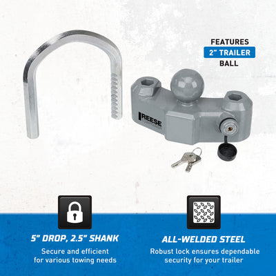 Reese Towpower Trailer Coupler Lock with Universal Fit (Open Box) - VMInnovations