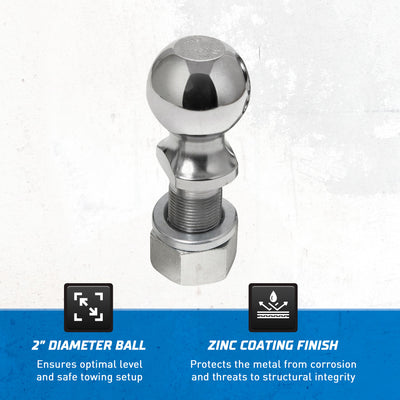 Reese Towpower Trailer Hitch Ball with 8,000 Pound Capacity for Automotive(Used)