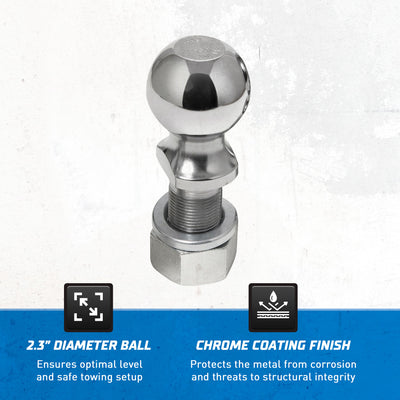 Reese Towpower Trailer Hitch Ball with Chrome Finish for Automotive Equipment