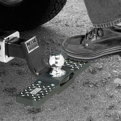 Reese Towpower Trailer Hitch Ball Mount Step with Cast Aluminum Construction