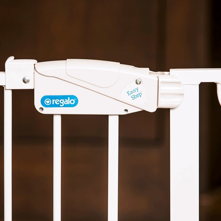 Regalo Extra Wide 56in Walk Through Gate with 4 Pack of Wall Mounts (Open Box) - VMInnovations