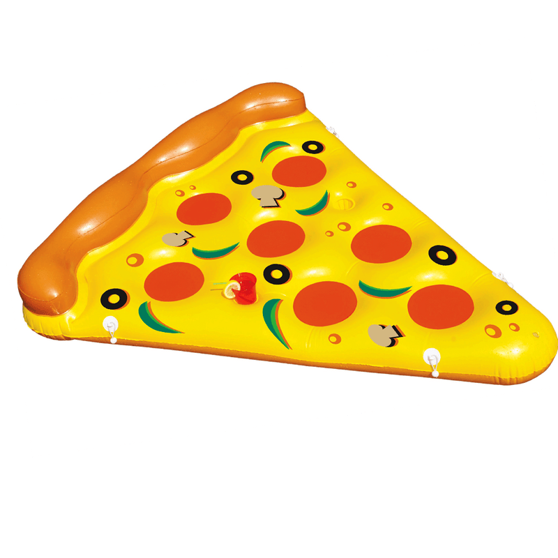 Swimline Giant Pizza Slice Pool Raft and Inflatable UFO Lounge Chair Pool Float