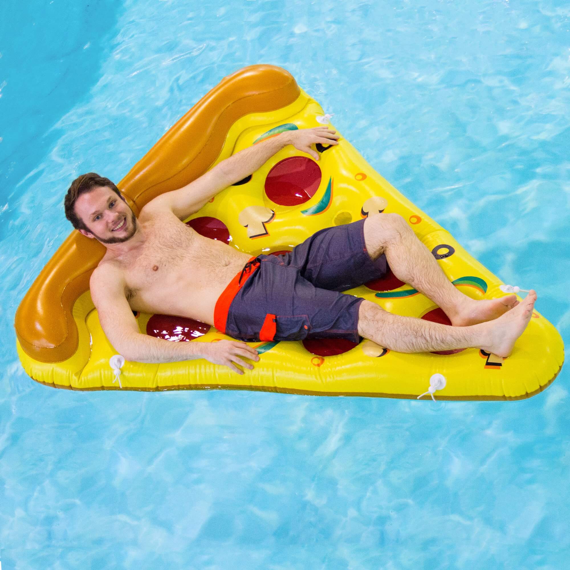 Swimline Pizza Slice Inflatable Pool Float & Giant Swan Inflatable Ride-On Float