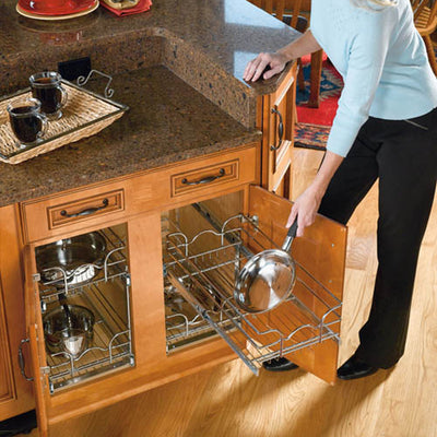 Rev-A-Shelf Deep Base Kitchen Cabinet Pull Out Organizer, 2 Different Sizes - VMInnovations