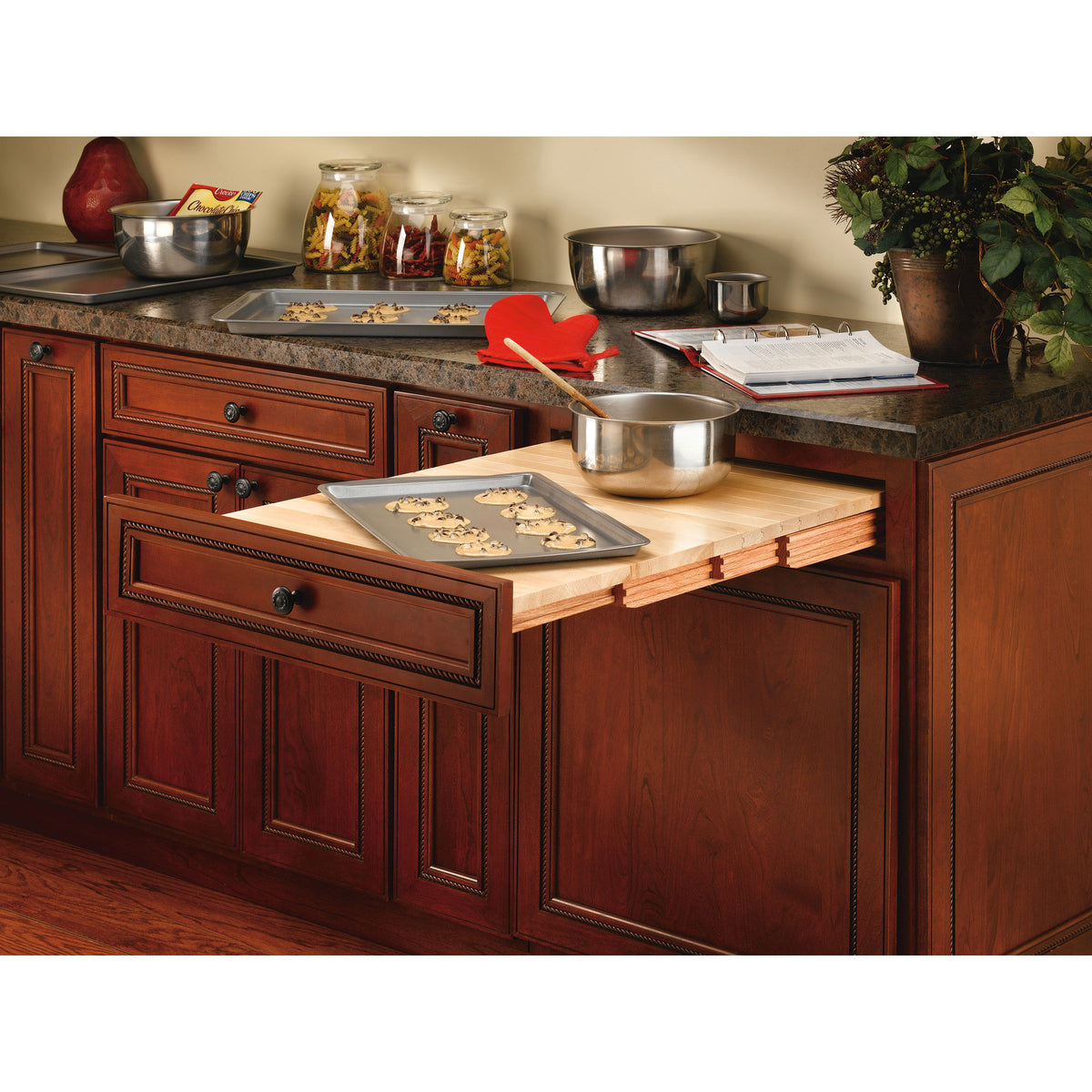 Rev-A-Shelf 4TT-2133-1 Wood Pullout Tambour Table for 24 Inch Drawers (Open Box)