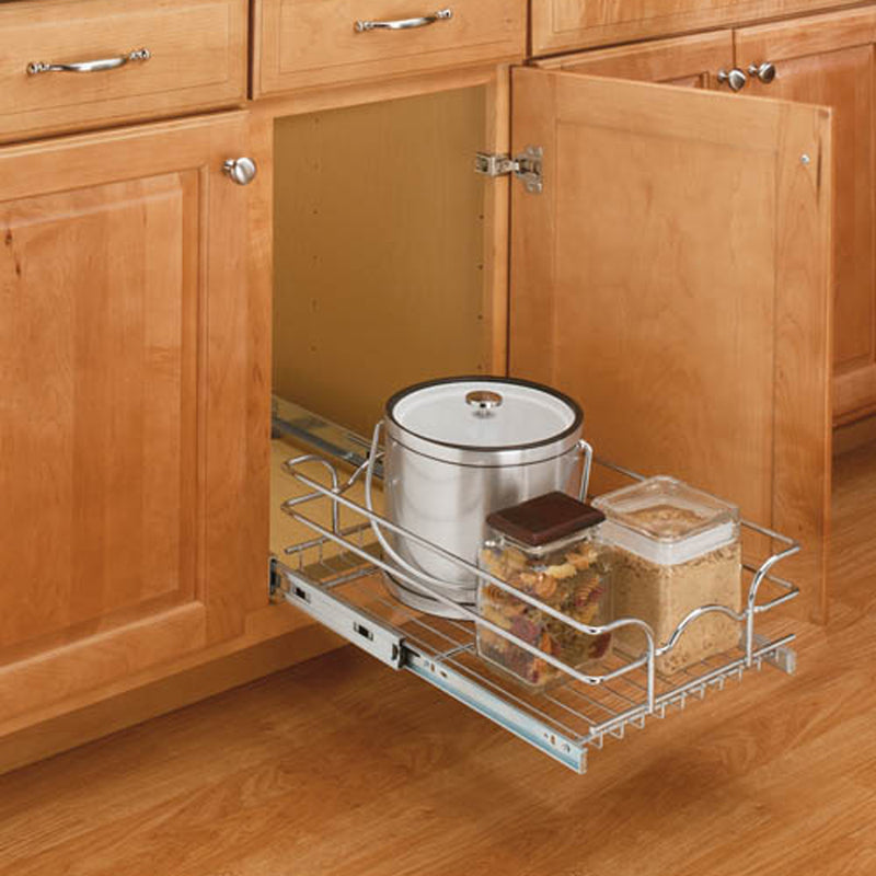 Rev-A-Shelf 18" Base Kitchen Cabinet Pull Out Wire Basket (Refurbished)