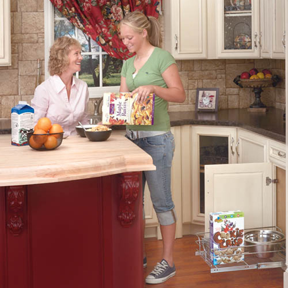 Rev-A-Shelf 12 Inch Wide 22 Inch Base Kitchen Cabinet Pull Out Wire Basket(Used)