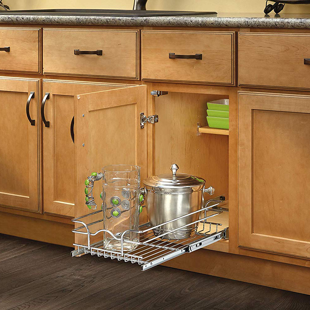 Rev-A-Shelf 21 Inch Wide 22 Inch Deep Base Cabinet Pull Out Wire Basket (Used)