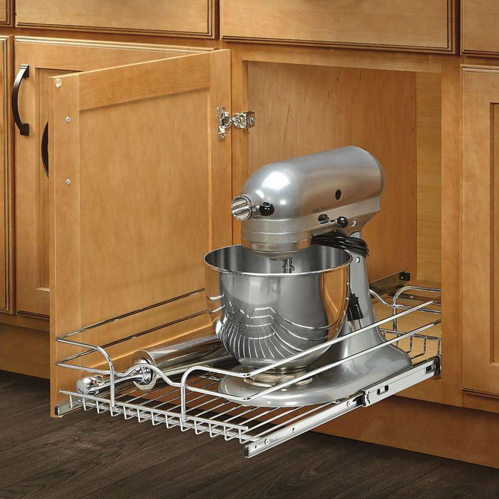 Rev-A-Shelf 12 Inch Wide 22 Inch Base Cabinet Pull Out Wire Basket (Open Box)