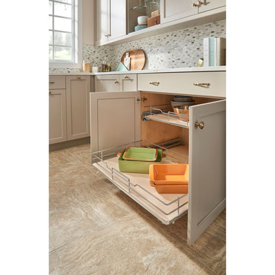 Rev-A-Shelf 33 Inch Single Cabinet Pull Out Basket w/ Soft Close (Used)