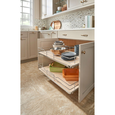 Rev-A-Shelf 33 Inch Single Cabinet Pull Out Basket w/ Soft Close (Open Box)