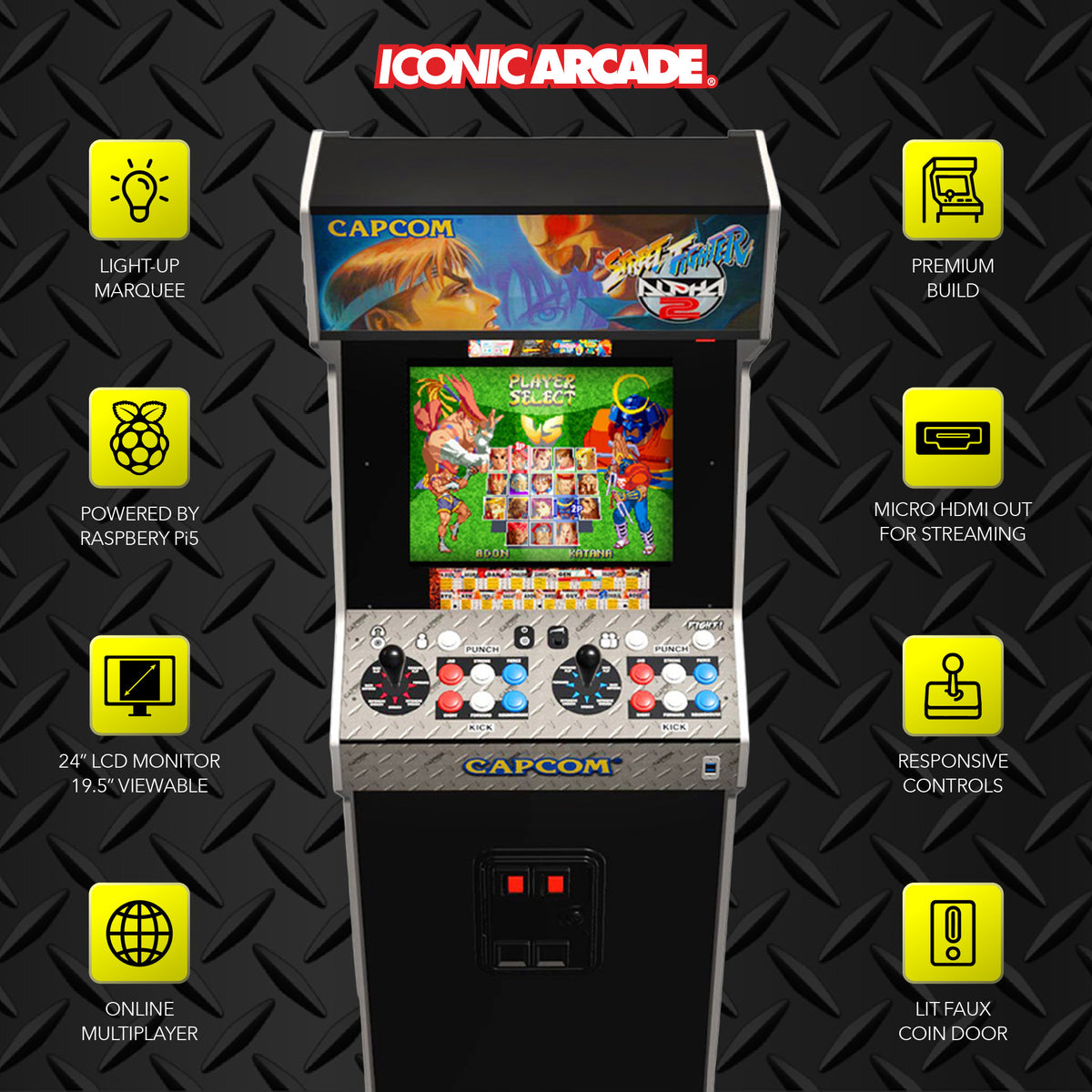 Iconic Arcade Street Fighter Alpha 2 XT Arcade Machine (Open Box)