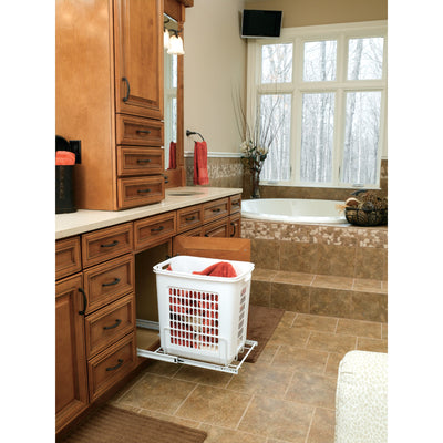 Rev-A-Shelf HPRV-15020 S Large 20" Pullout Polymer Clothes Hamper (Refurbished)