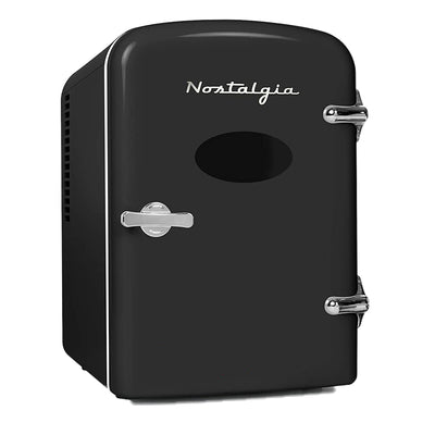 Nostalgia Retro Dry Erase 6 Can Refrigerator w/ Carry Handle Heating (For Parts)