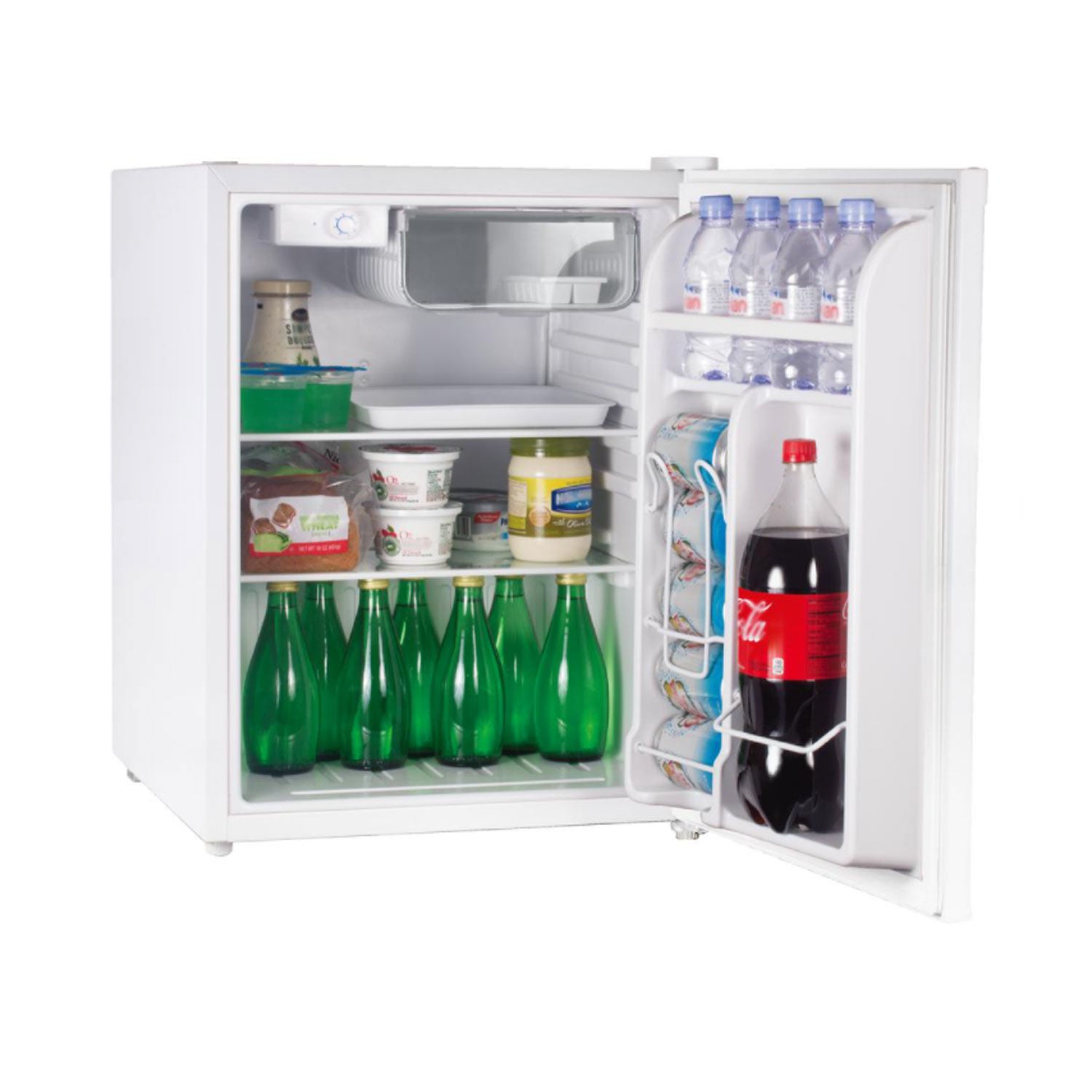 RCA 2.6 Cu. Ft. Top Freezer Mini Fridge Refrigerator/Freezer, White (For Parts)