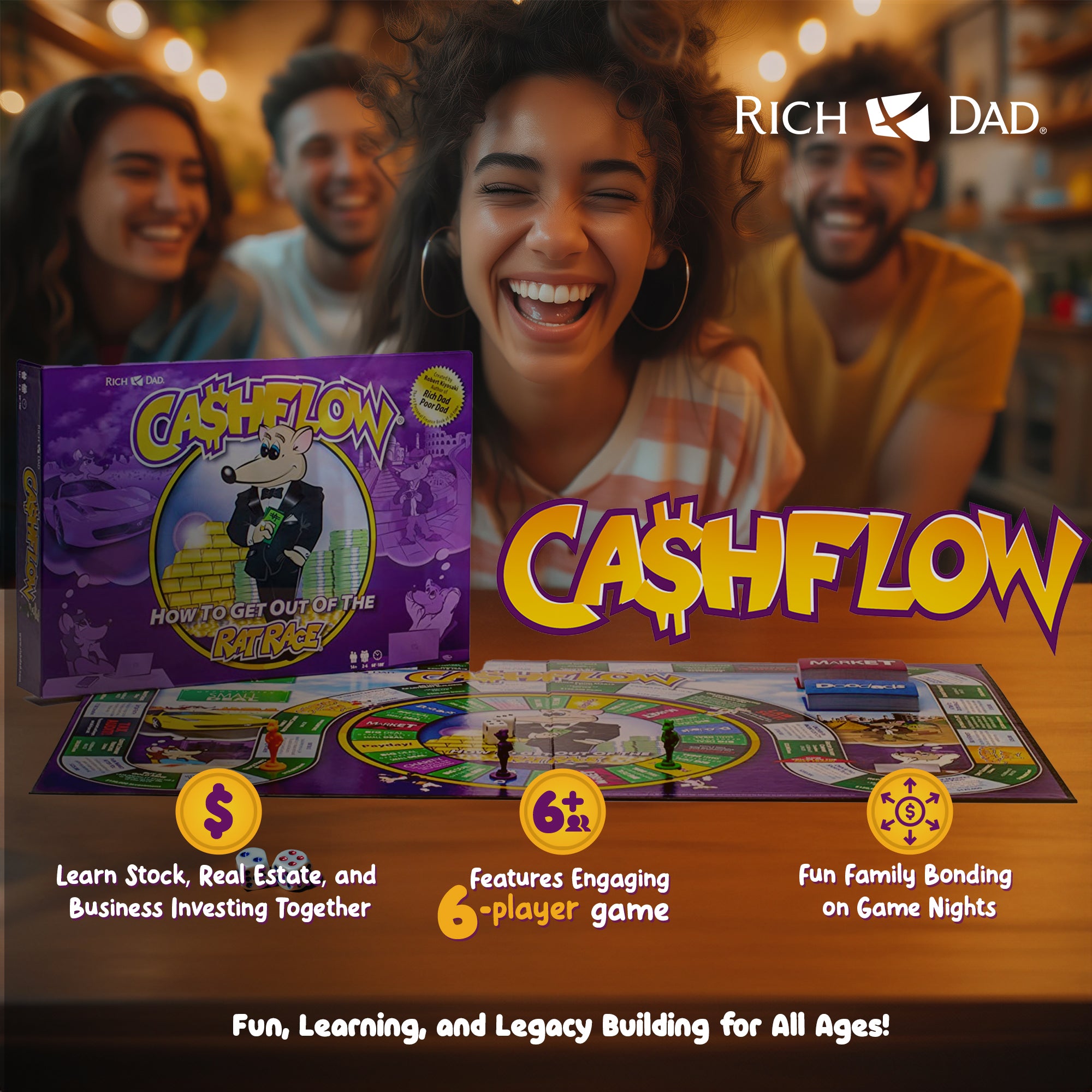 Rich Dad CASHFLOW Strategic Investing & Educational Game, 2020 Redesign (Used) - VMInnovations