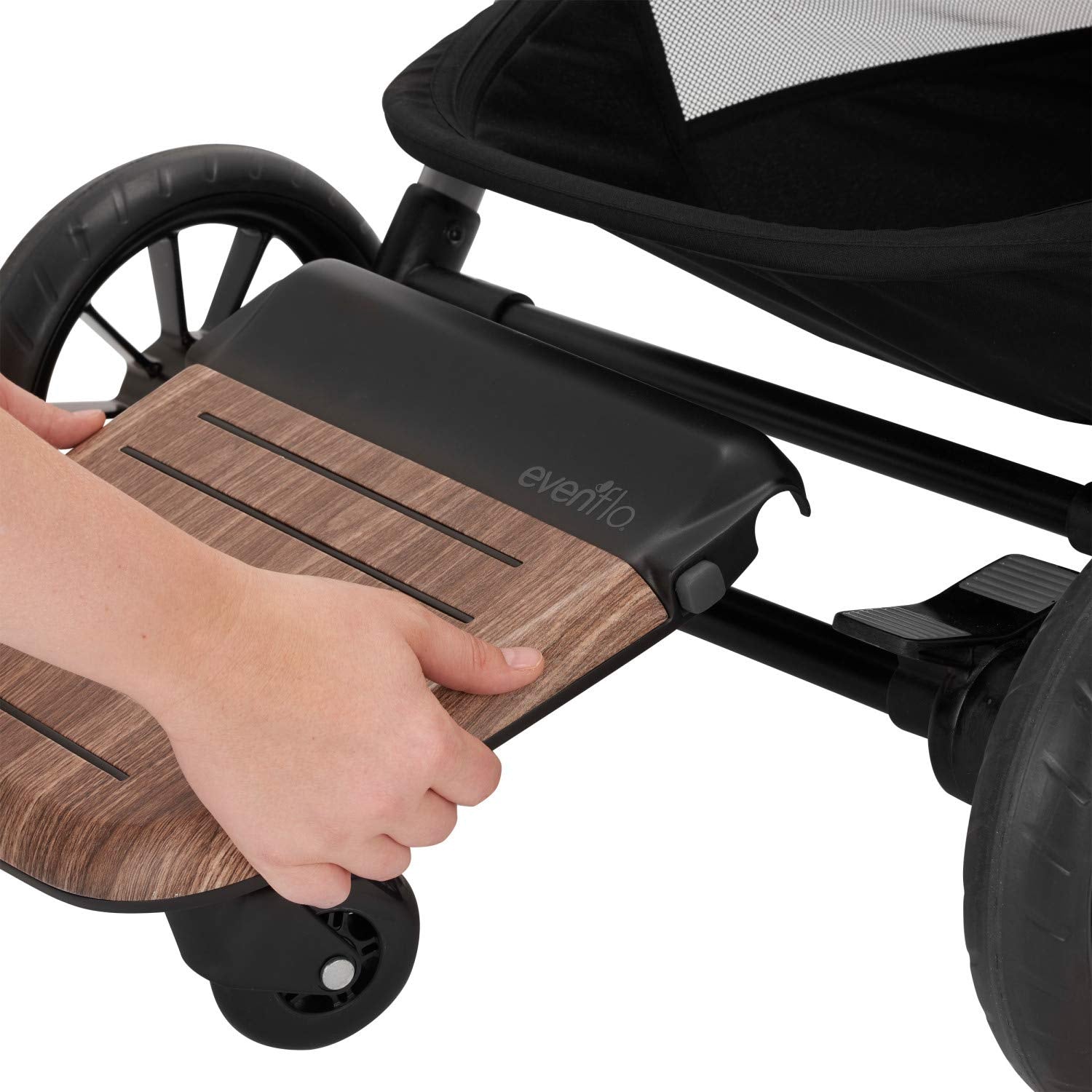 Evenflo Stroller Stand and Ride Rider Board Accessory Attachment Only, Wood