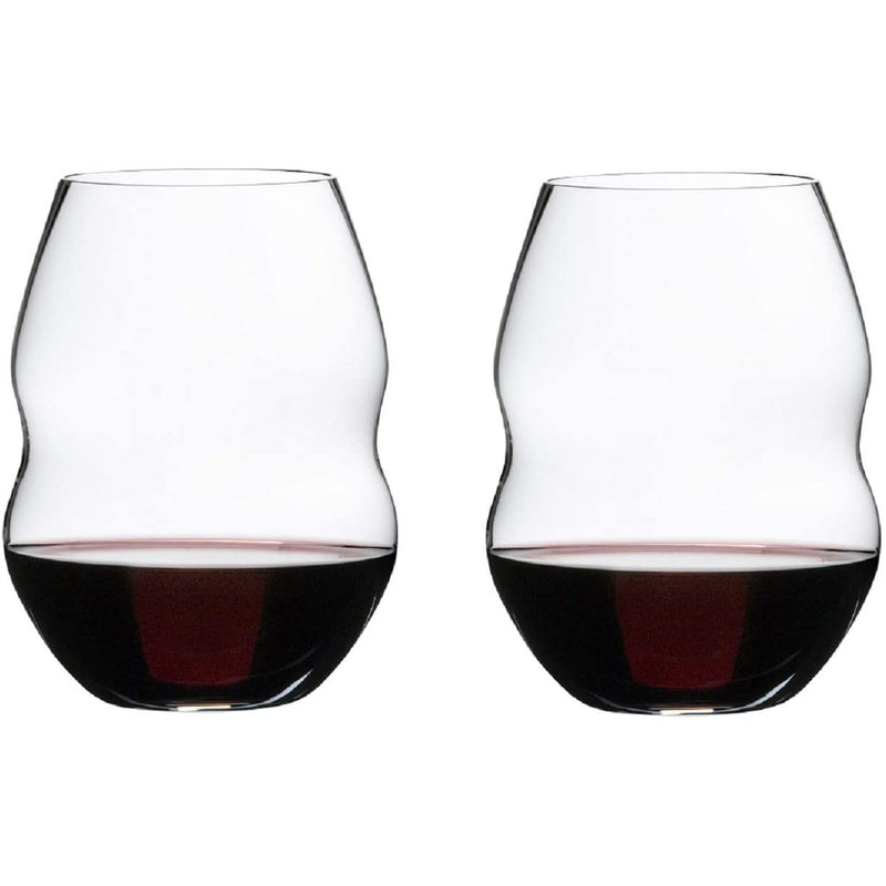 Riedel 20.45 Oz Swirl Red Wine Clear Crystal Stemless Tumbler Glass, Set of 2
