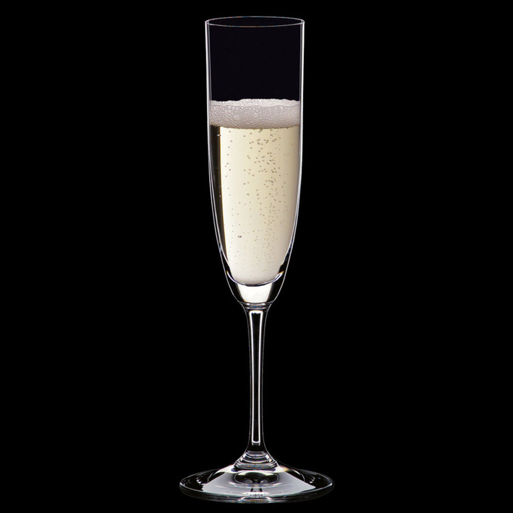 Riedel Vinum Dishwasher Safe Crystal Champagne Wine Glasses w/ Cloth (8 Pack)