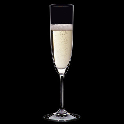 Riedel Vinum Dishwasher Safe Crystal Champagne Wine Glasses w/ Cloth (8 Pack)