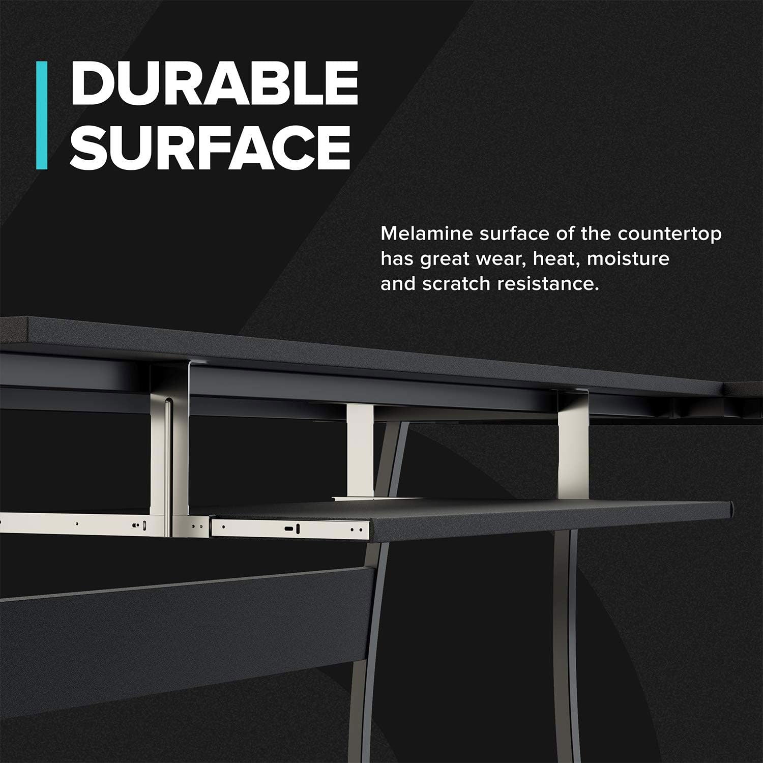 RIF6 L Shaped Computer Office Desk w/ Keyboard Tray, Easy Assembly (For Parts) - VMInnovations