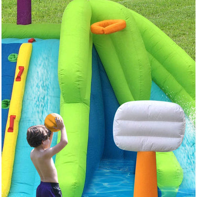 RipTide Triple Fun Inflatable PVC Water Park Obstacle Course w/ 3 Slides (Used)
