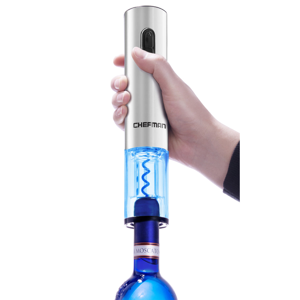 Chefman Cordless Electric Wine Bottle Opener with Rechargeable Battery (Used)