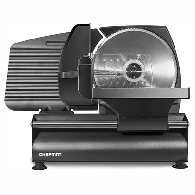 Chefman Die Cast Electric Deli Meat Slicer with Stainless Steel Blade, Black