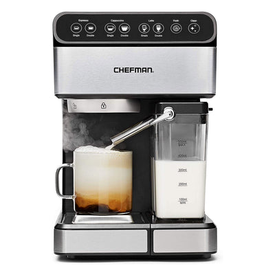 Chefman 6 in 1 Espresso Maker Coffee Machine w/ Frother & 15 Bar Pump (Open Box)