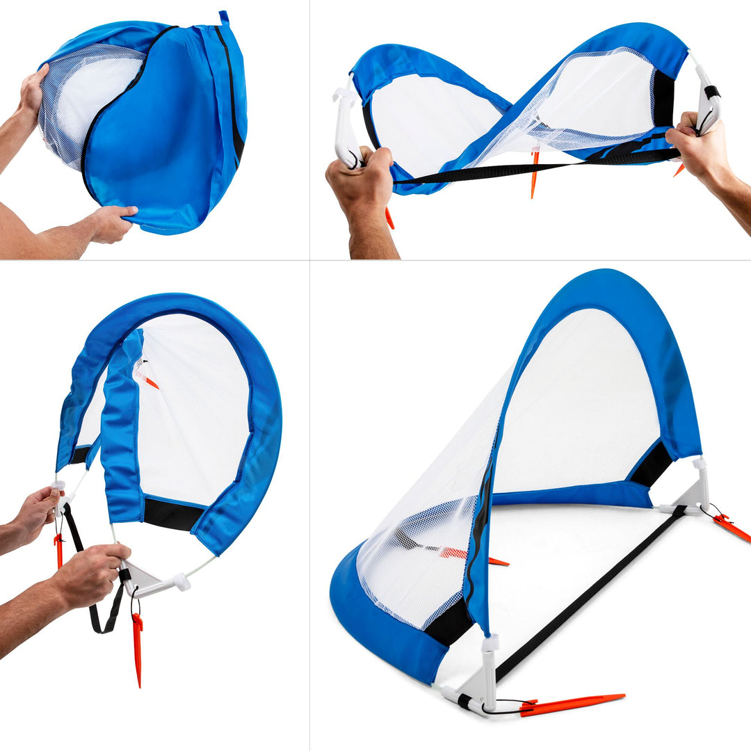 Training Equipment 2.5 Foot Pop Up Soccer Goal Game with Disc Cones (Open Box) - VMInnovations