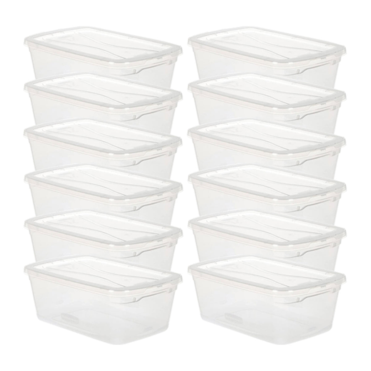 Rubbermaid Cleverstore (6) 30 Qt & (12) 6 Qt Plastic Storage Tote Container - VMInnovations