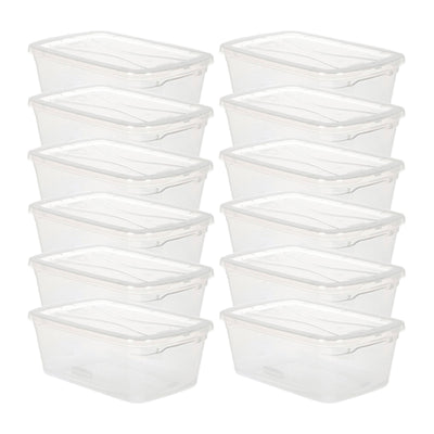 Rubbermaid Cleverstore (6) 30 Qt & (12) 6 Qt Plastic Storage Tote Container - VMInnovations