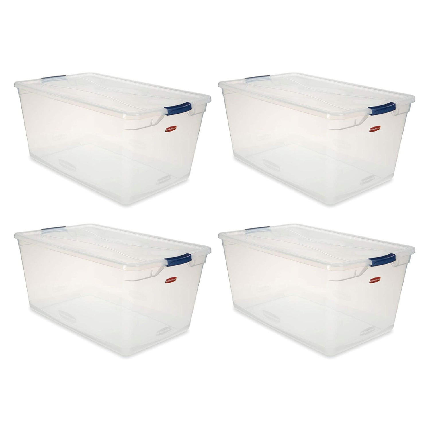 Rubbermaid Cleverstore Bundle with 4 Each 41 Qt & 95 Qt Latching Storage Bins